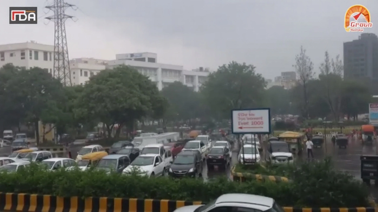 Noida weather today: Heavy rain floods roads, gridlocks city after IMD red alert